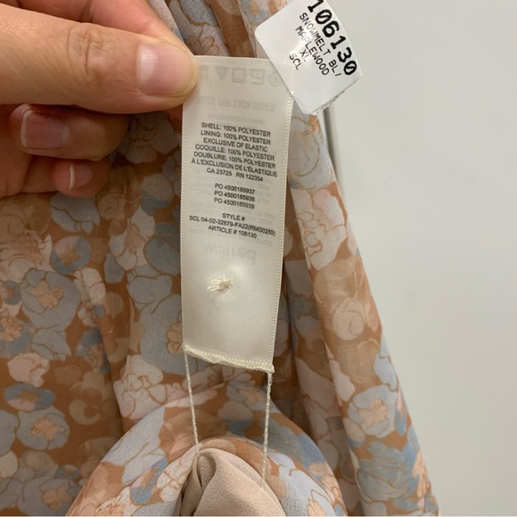 Wilfred Alexis blouse Floral Long Sleeve Blouse women’s XL summer dating blouse - Picture 9 of 16